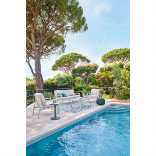 Fauteuil de salon en aluminium LUZANE - Argile