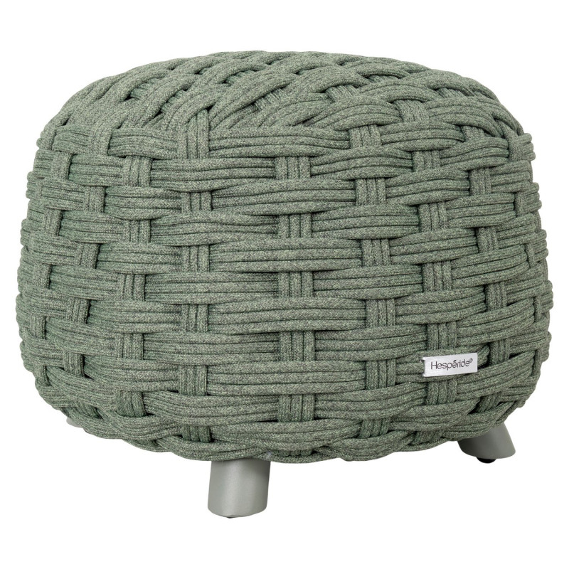Pouf de jardin tressé rond OBBAE - Laurier