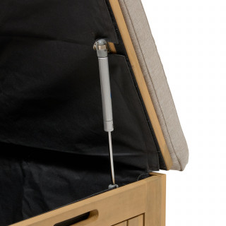 Coffre banc de rangement de jardin en acacia LODGIA - 100 L - Marron