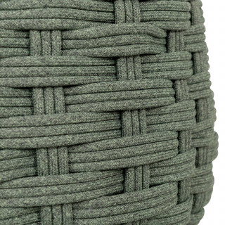 Pouf de jardin tressé rond OBBAE - Laurier