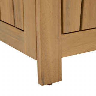 Coffre banc de rangement de jardin en acacia LODGIA - 100 L - Marron