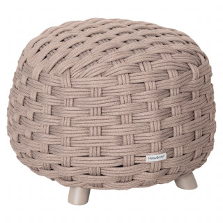 Pouf de jardin tressé rond OBBAE - Café