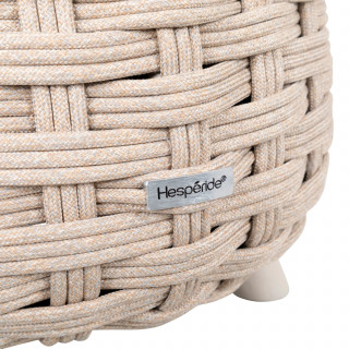 Pouf de jardin tressé rond OBBAE - Lin