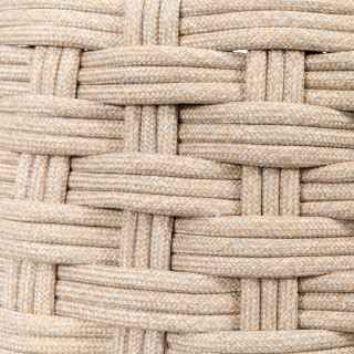 Pouf de jardin tressé rond OBBAE - Lin