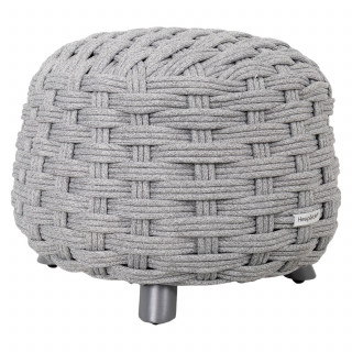 Pouf de jardin tressé rond OBBAE - Graphite