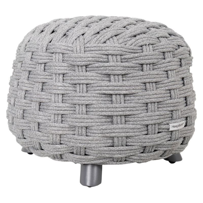 Pouf de jardin tressé rond OBBAE - Graphite