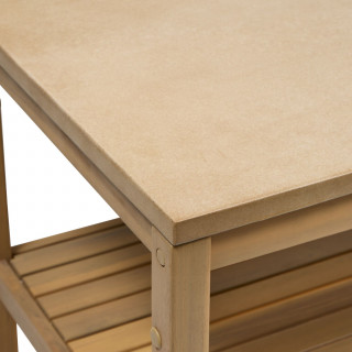 Cuisine d'extérieur en acacia et aluminium 2 niveaux MAGMA - Marron