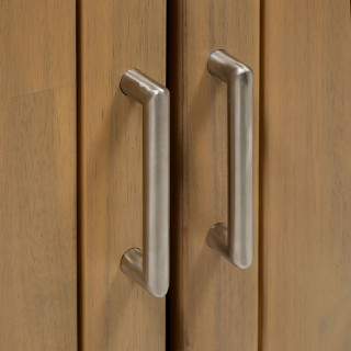 Cuisine d'extérieur en acacia et aluminium 2 portes MAGMA - Marron