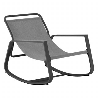 Fauteuil de jardin à bascule FELINIO - Gris