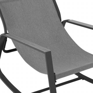 Fauteuil de jardin à bascule FELINIO - Gris