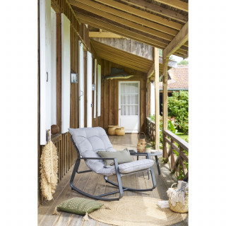 Fauteuil de jardin à bascule FELINIO - Gris