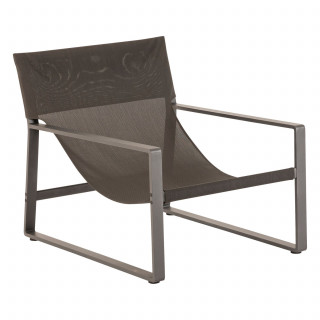 Fauteuil de jardin en aluminium avec repose-pieds LAMBINIO - Graphite