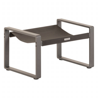 Fauteuil de jardin en aluminium avec repose-pieds LAMBINIO - Graphite