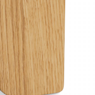 Table d'appoint ronde plateau effet travertin et pieds bois naturel – LIMA