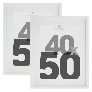 Lot de 2 cadres photo EVA - 40 x 50 cm - Blanc