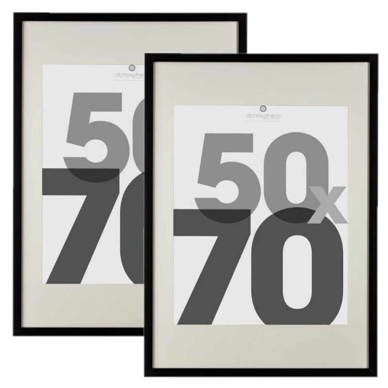 Lot de 2 cadres photo EVA - 50 x 70 cm - Noir