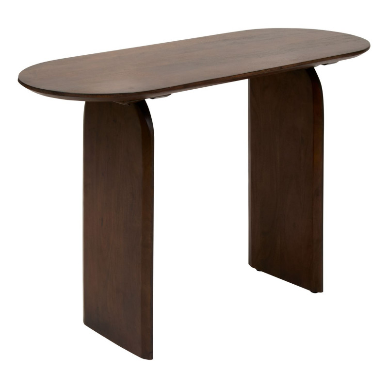 Console ovale en acacia ISANA - Marron
