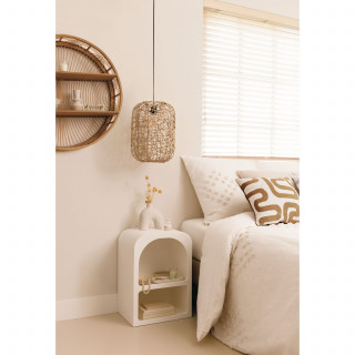 Table de chevet 2 niches SOLEYA - Blanc