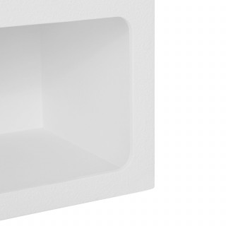 Table de chevet 2 niches SOLEYA - Blanc