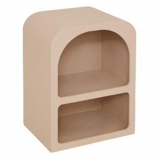 Table de chevet 2 niches SOLEYA - Beige