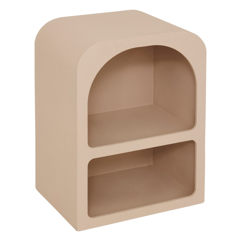 Table de chevet 2 niches SOLEYA - Beige