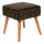 Tabouret d'appoint en tissu jacquard CHIARA - Noir