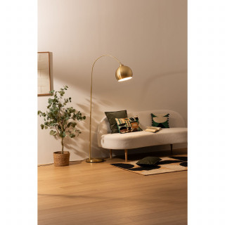 Lampadaire arc en acier FLORIS - H. 177 cm - Doré