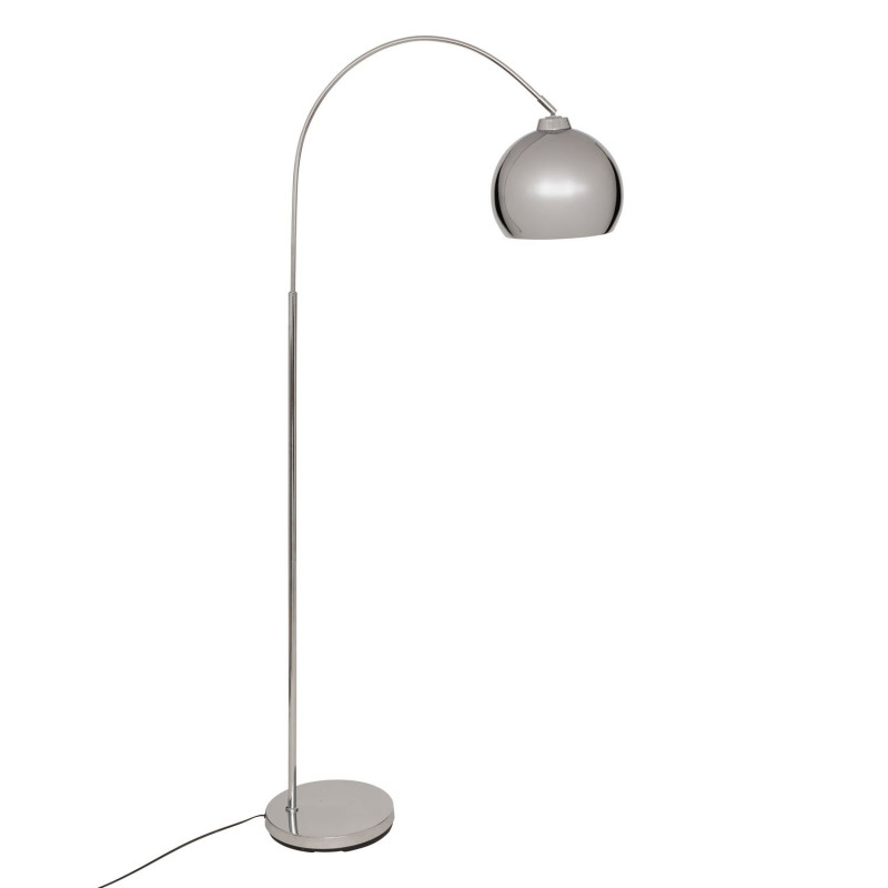 Lampadaire arc en acier FLORIS - H. 177 cm - Argent