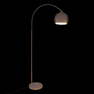 Lampadaire arc en acier FLORIS - H. 177 cm - Argent