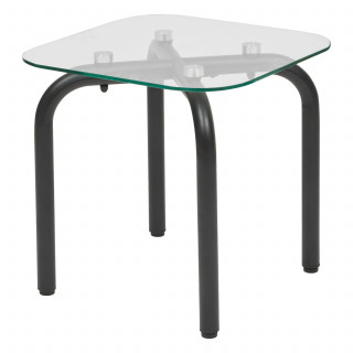 Ensemble de 2 tables à café en verre HECATE - Noir