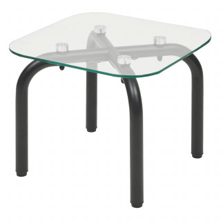 Ensemble de 2 tables à café en verre HECATE - Noir