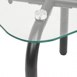 Ensemble de 2 tables à café en verre HECATE - Noir
