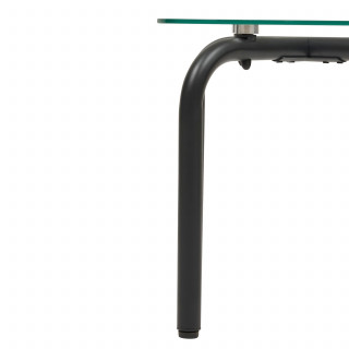 Ensemble de 2 tables à café en verre HECATE - Noir