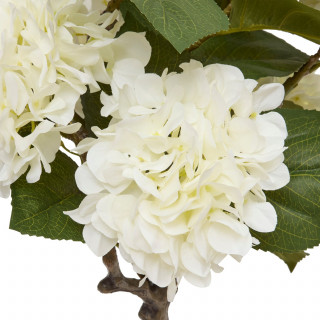 Fleurs d'hortensia artificielles MIKA - Blanc