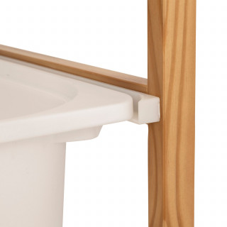 Bibliothèque enfant 3 paniers et 3 étagères BAKO - Blanc