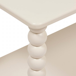 Etagère 2 niveaux à pieds tressés CHAMLO - Ivoire