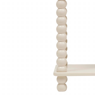 Etagère 2 niveaux à pieds tressés CHAMLO - Ivoire