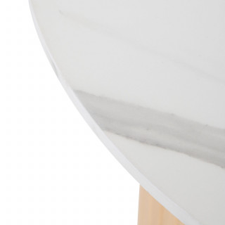 Table basse avec plateau effet marbre HOMELYA - Blanc