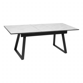 Table à manger extensible pour 4 personnes CAMBURI - Blanc