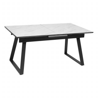 Table à manger extensible pour 4 personnes CAMBURI - Blanc