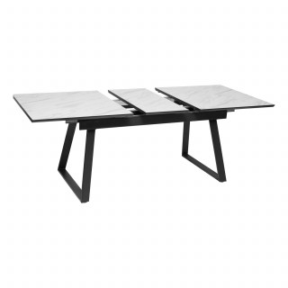 Table à manger extensible pour 4 personnes CAMBURI - Blanc