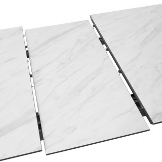 Table à manger extensible pour 4 personnes CAMBURI - Blanc