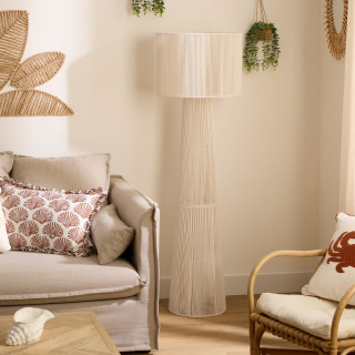 Lampadaire en corde ADRIA - Blanc