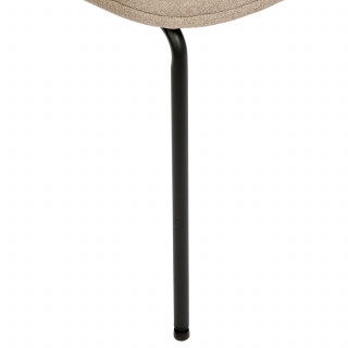 Lot de 4 chaises en tissu et pieds métal NEORA - Beige et noir