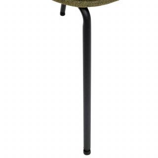 Lot de 4 chaises en tissu et pieds métal NEORA - Cèdre et noir