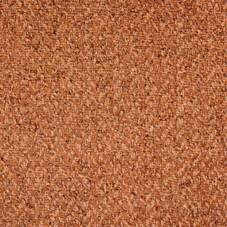 Lot de 2 chaises en tissu chenille et pieds métal ALBA - Terracotta et bois