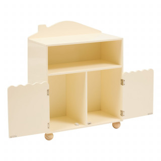 Bibliothèque enfant 2 portes et 1 niche BOULI - Beige