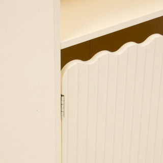 Bibliothèque enfant 2 portes et 1 niche BOULI - Beige