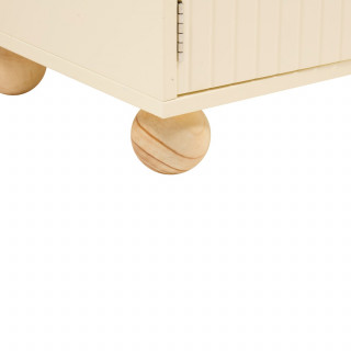 Bibliothèque enfant 2 portes et 1 niche BOULI - Beige