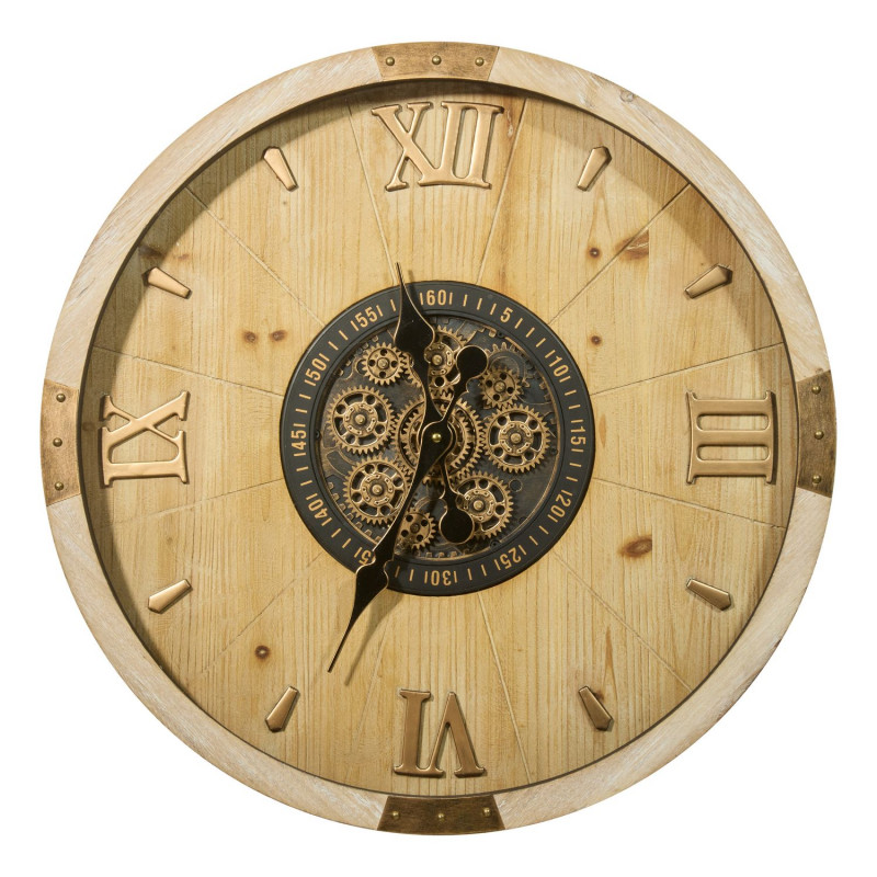 Horloge en bois avec mécanisme MICKA - Beige